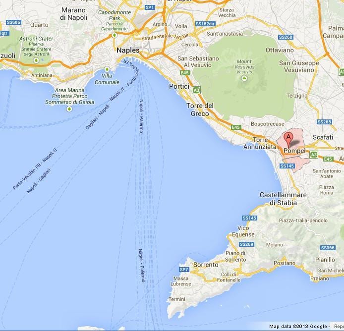 kaart bay napoli, itaalia