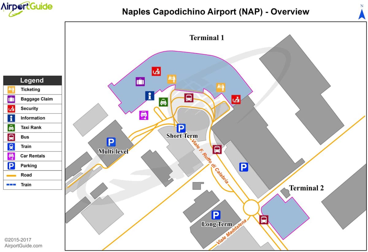 Kaart napoli lennujaamas terminali