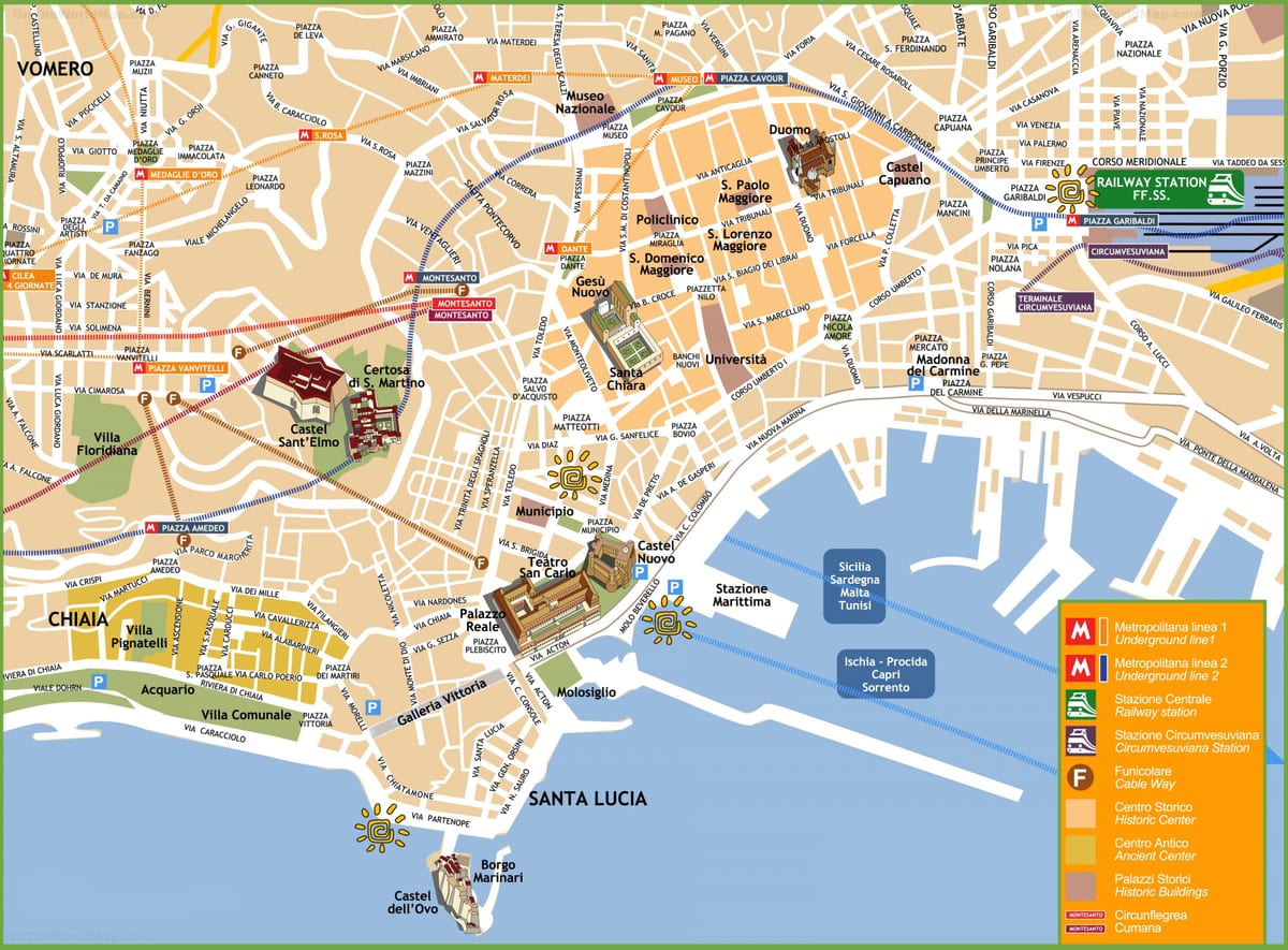 napoli keskus kaart