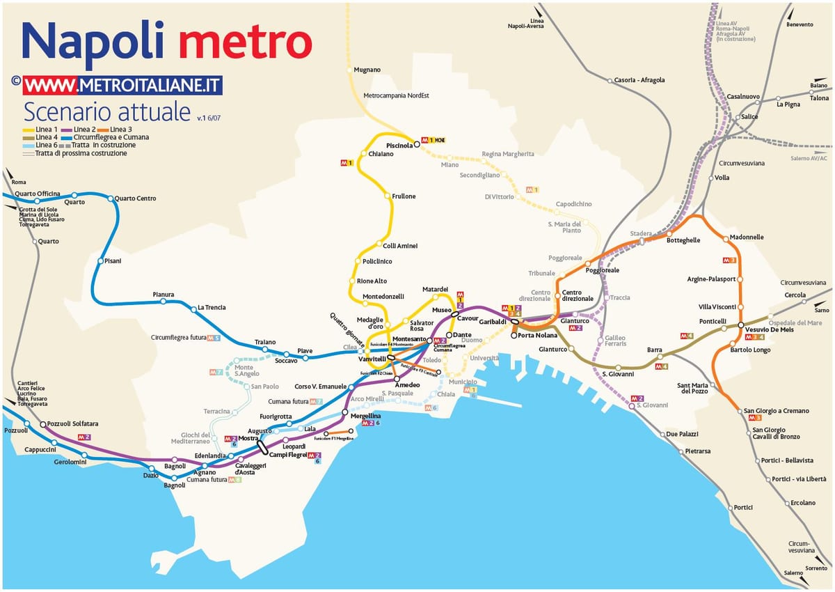 kaart napoli metro