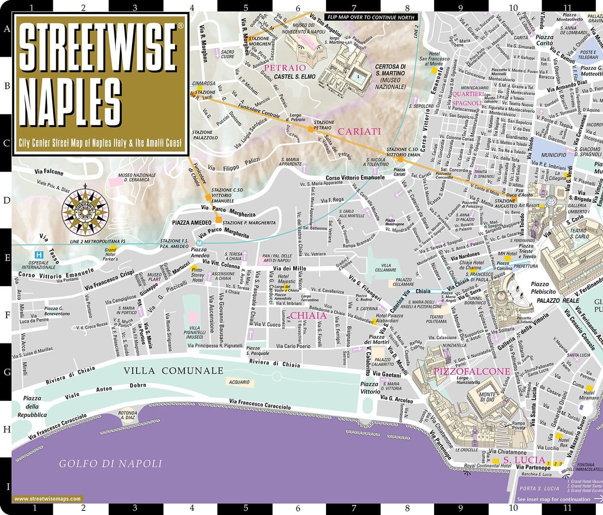 street map-napoli, itaalia