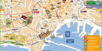 Napoli itaalia vaatamisväärsuste kaardil